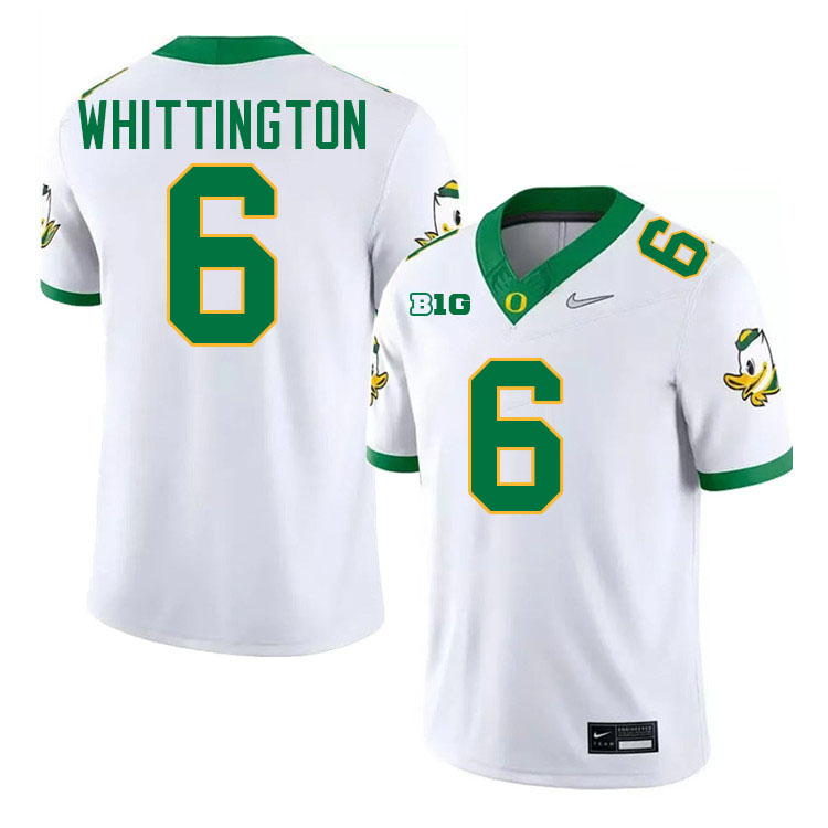 Noah Whittington Oregon Jersey,Oregon Ducks Football Uniforms Youth-White 2024